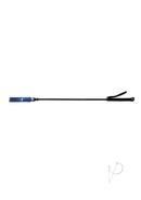 Rouge Leather Riding Crop With Slim Tip - Blue